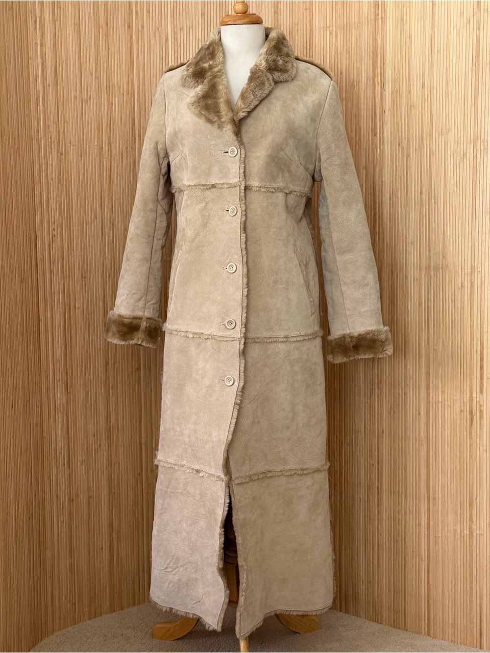 Brandon Thomas Genuine Leather Full-Length Faux Fur Lined Coat – Y2K Boho